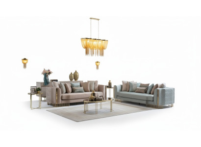Stilvoll Sofagarnitur 2x Sofas Klassische Design Möbel mit Armlehnen 4+3