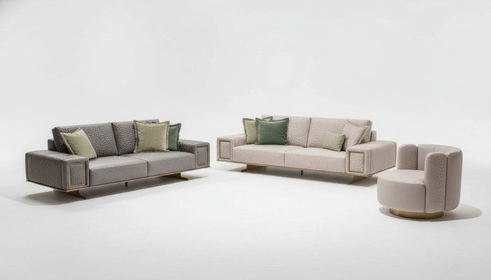 Sofagarnituren Wohnzimmer 4+1+1 Set Sofagarnitur Modernen Design Möbel