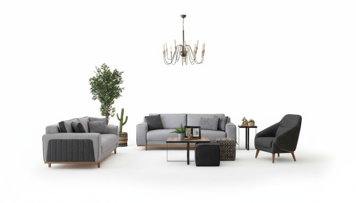 Luxus Sofagarnitur 3+2+1 Moderne Couch Sofa Polster Design Lounge Möbel