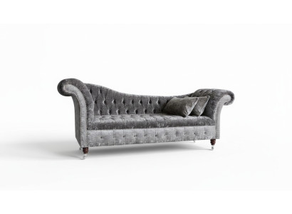 Graue Chesterfield Couch Sofa Polster 3 Sitzer Couchen Sitz Garnitur Sofas Neu