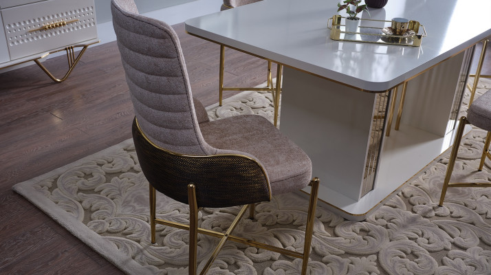 Design Esszimmer Komplett Esstisch + 6x Stühle+Sideboard Möbel Holztisch Neu