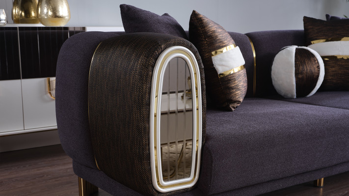 Prestigeträchtige 3+3+1 Wohnzimmer Garnitur Wohnzimmer set zwei Sofas und sessel Neu