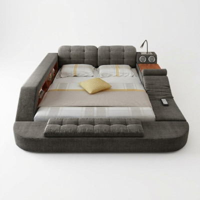 Design Bett Polster Betten Hotel Massage Funktion Multifunktion Regal
