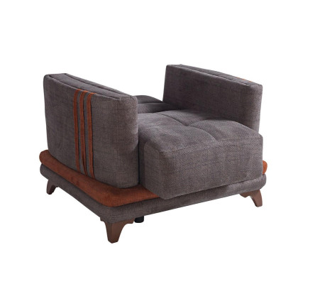 Design Sitzer Luxus Sessel Relax Textil Grau Sessel Club Modern Luxus