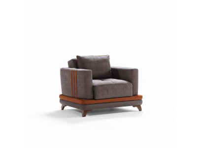 Design Sitzer Luxus Sessel Relax Textil Grau Sessel Club Modern Luxus