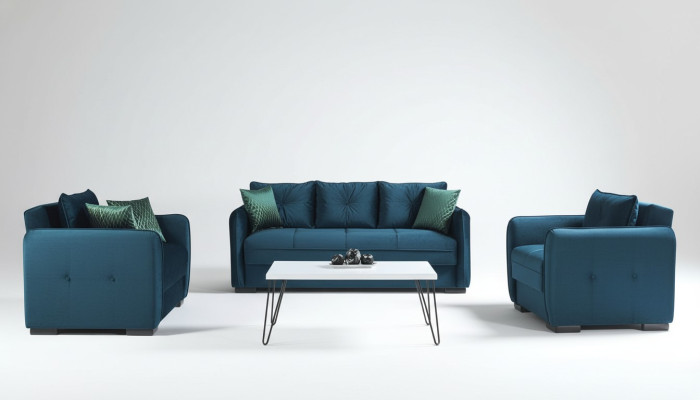 Schlafsofa Garnitur Sitzpolster Sofagarnitur Couch 3+2+1 Sitz Couchen Sofas	