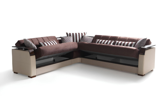 Ecksofa Wohnlandschaft Beige L-Form Sofa Wohnzimmer Ecksofas Luxus 315 x 245