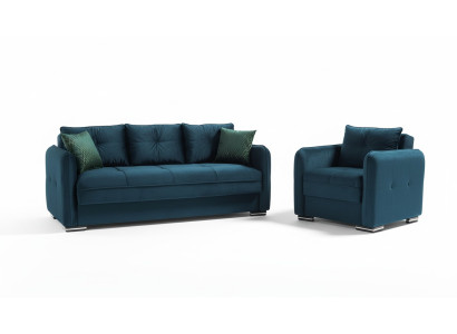 Sofagarnitur 3+1 Sitzer Sessel Garnitur Modern Relax Sessel Möbel Luxus