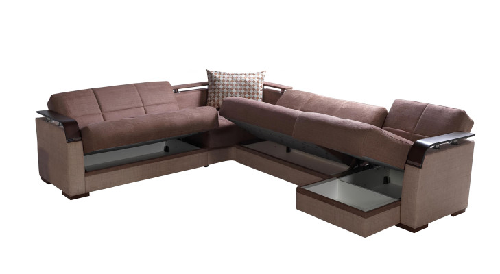 Ecksofa Wohnlandschaft Braun L-Form Sofa Wohnzimmer Ecksofas Luxus Eckgarnitur
