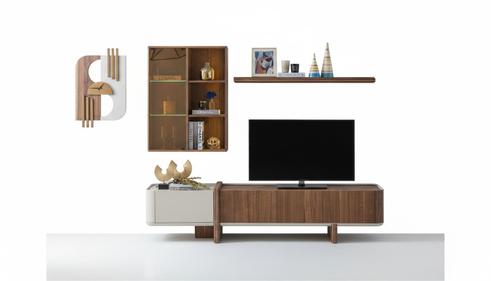 Wohnwand Designer Wohnzimmermöbel Wandschrank Neu Wand Regal