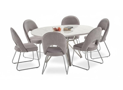 Luxus Esszimmer Set Esstisch mit 6x Stühle Neu Komplett Modern Möbel 7tlg.