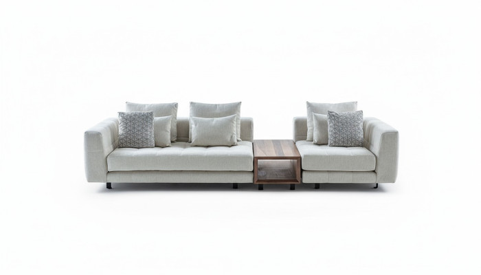 Weißer Viersitzer Modernes Polstersofas Wohnzimmer Designer Couch Neu