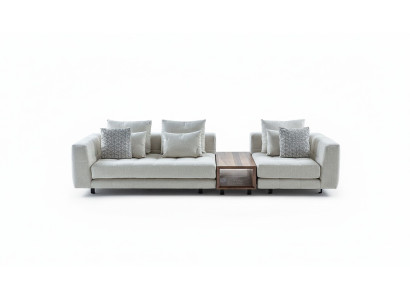 Weißer Viersitzer Modernes Polstersofas Wohnzimmer Designer Couch Neu