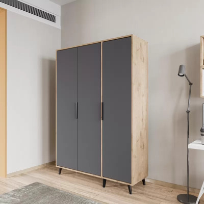 Grau Braun Modern Design Kleiderschrank Rechteckig Schlafzimmer Luxus