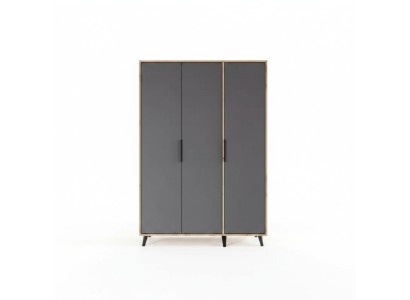 Grau Braun Modern Design Kleiderschrank Rechteckig Schlafzimmer Luxus