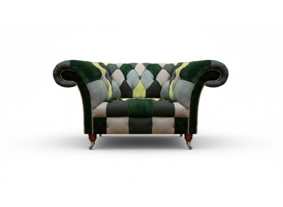 Textil Stoff Sessel Modern Einrichtung Sitzmöbel Polstersessel Chesterfield