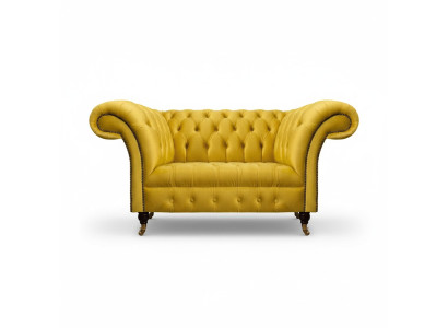 Chesterfield Gelbe Couch Wohnzimmer Polstersofas Designer Zweisitzer