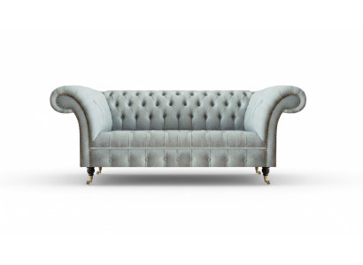 Hellgraue Chesterfield Polstermöbel Wohnzimmer 3-Sitzer Couch Edle Möbel
