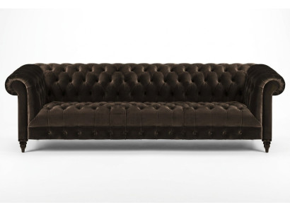 Chesterfield Wohnzimmer Couch Brauner Viersitzer Luxuriöse Sitzmöbel