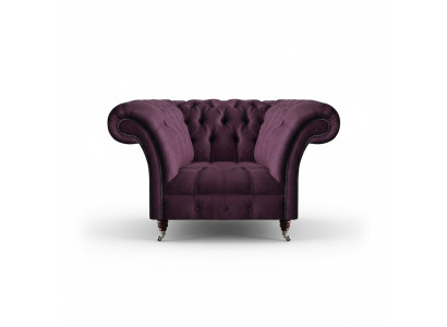 Chesterfield Lila Sessel Wohnzimmer Einsitzer Designer Edler Lehnsessel