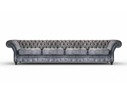 Elegantes Chesterfield Sofa Wohnzimmer Viersitzer Designer 4-Sitzer Neu