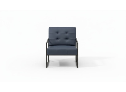  Sessel 1-Sitzer schwarz Textil Metallbeine Wohnzimmer Luxus Esszimmer