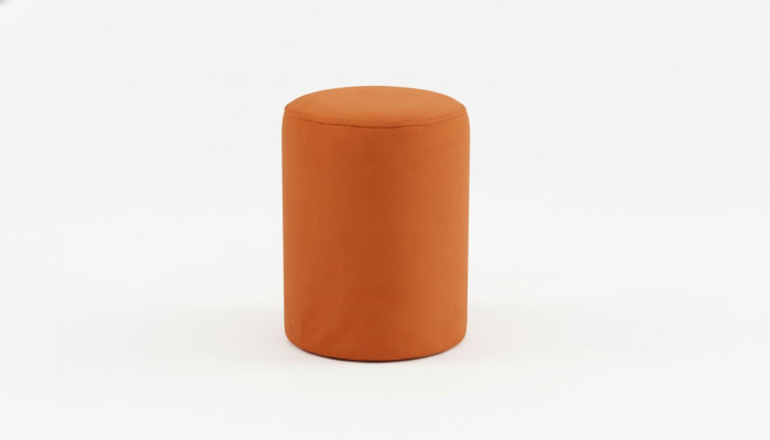  Orangefarbener Sitzhocker neuer hochwertiger Hocker Textil Spanplatte