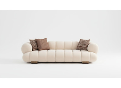 Weißer Wohnzimmer Dreisitzer Designer Polstersofas Luxuriöse Couchen