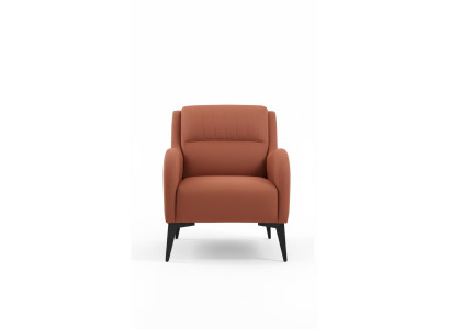 Sessel Orange Modern Design Stil Einfarbig Textil Material Wohnzimmer