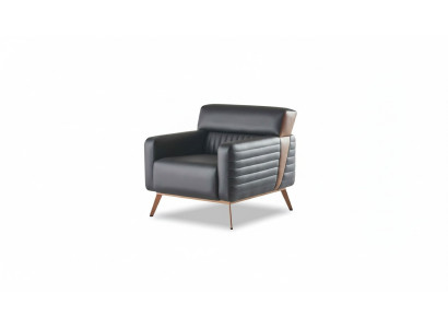 Sessel Arbeitszimmer 1-Sitzer Schwarz Einfarbig Modern Design Wohnzimmer