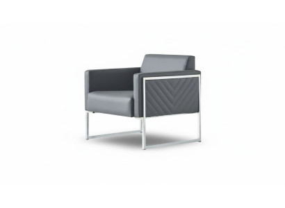 Sessel Arbeitszimmer 1-Sitzer Grau Einfarbig Modern Design Wohnzimmer