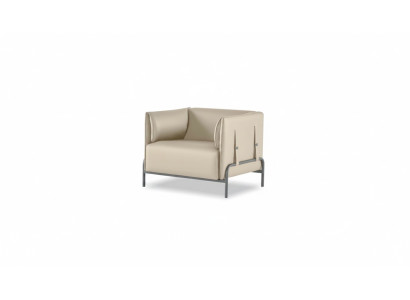 Sessel Beige Einfarbig Muster Arbeitszimmer Modern Design Stil Wohnzimmer