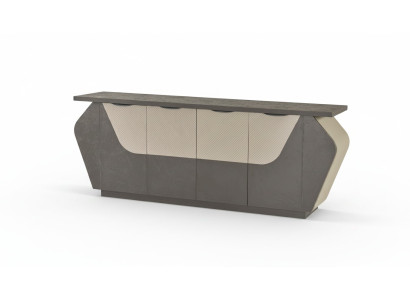 Arbeitszimmer Sideboard Aktenschrank Grau Zweifarbig Stauraum Modern