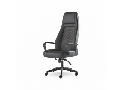 Chefsessel Schwarz Bürostuhl Modern Leder Mit Rollen Arbeitszimmer Büro