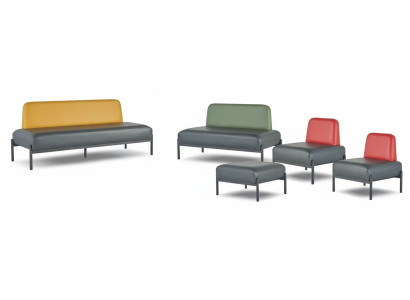 Sitzmöbel 3-Sitzer 2-Sitzer Sessel Hocker Schwarz Gelb Grün Rot Couch