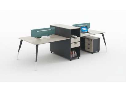 Gruppenschreibtisch Teamarbeitsplatz Tisch Möbel Kommode Schreibtisch 4 Personen