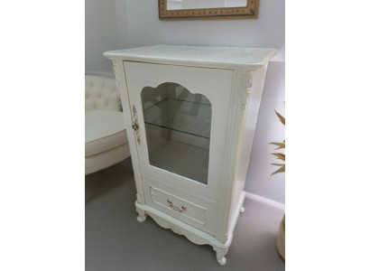 Glasvirtine Sideboard Luxus Designer Holz Regal Weiß Möbel Kommode Sofort
