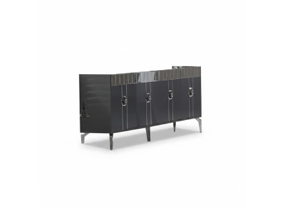 Sideboard Designer Lowboard Moderne Möbel Kommode Schrank Grau Anrichte