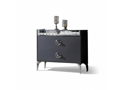 Schlafzimmer Schminktisch Moderne Glasfläche Möbel Ankleidetisch Lux Grau