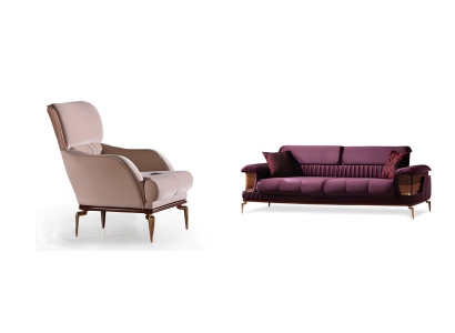 Wohnzimmer Set Sofa 3+1 Sitzer Moderne Möbel Couch Möbel Luxus Design 2tlg