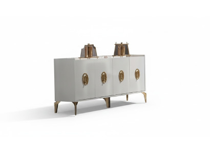 Sideboard Designer Lowboard Moderne Möbel Kommode Schrank Weiß Anrichte
