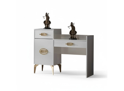 Schlafzimmer Set Schminktisch elegant Kosmetiktisch Make-up Tisch Weiß 2tlg.