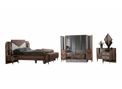 Schlafzimmer Set Bett Nachttisch Schminktisch Spiegel Schrank 6tlg Luxus Möbel