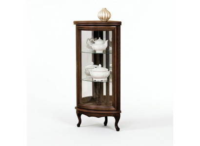 Schrankvitrine Eckvitrine Glasschrank Schrankregal Glasvitrine Regal Vitrine