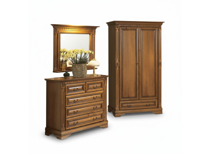 Kommode mit Spiegel Klassisches Wandspiegel Schubladenschrank Kommodenschrank