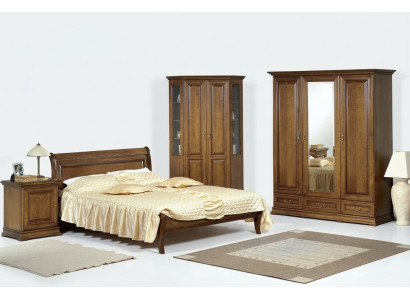 Schlafzimmer Bett 2x Nachttische Stilvoller Klassisches Kleiderschrank Set 5tlg