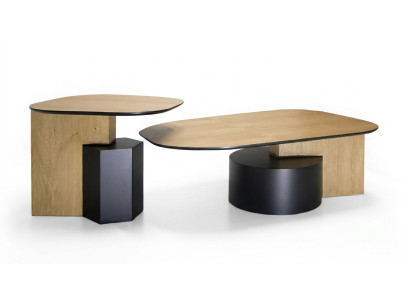 Rechteckige Designer Couchtische 2x Sofatische 2-tlg modern fürs Wohnzimmer