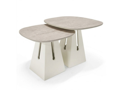 Doppel-Set 2x Couchtische Design Kaffeetisch und Beistelltisch fürs Wohnzimmer