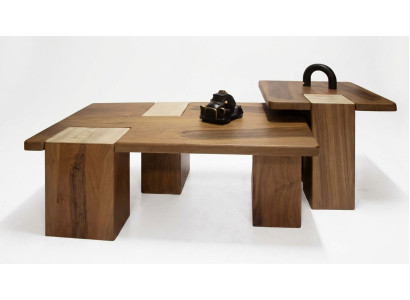 Moderner Couchtisch 2x braune Luxusmöbel ideal fürs Wohnzimmer neues Design