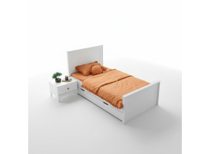 Kinderzimmer Set – 2-tlg. Nachttisch und Bett praktische und stilvolle Möbel